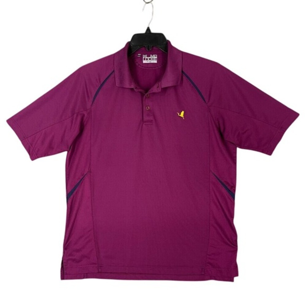 Under Armour Mens L Golf Polo Shirt Crest Embroidered‎ Collared Knit Lightweight
